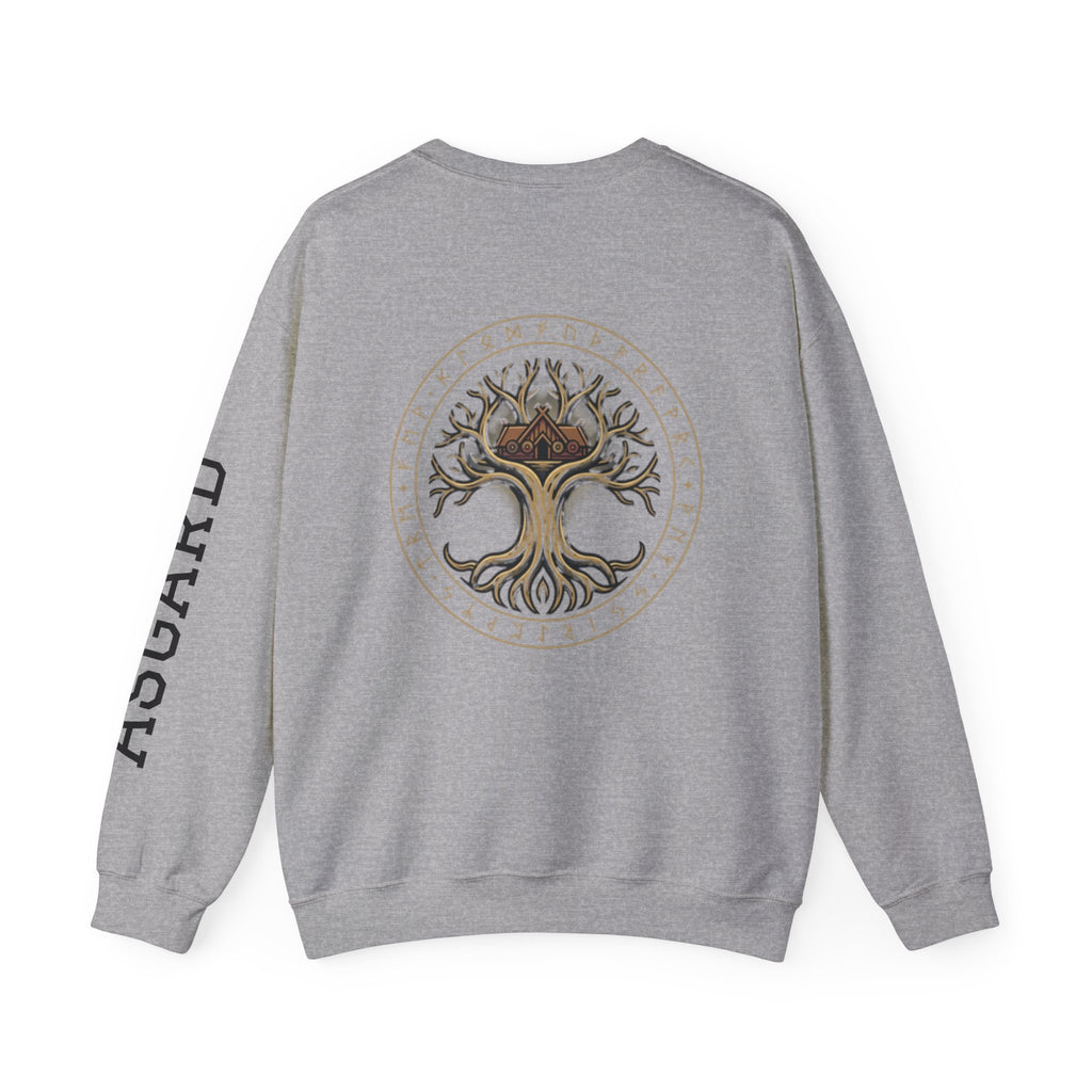 Asgard Crewneck Sweatshirt — Rune Circle Back Graphic