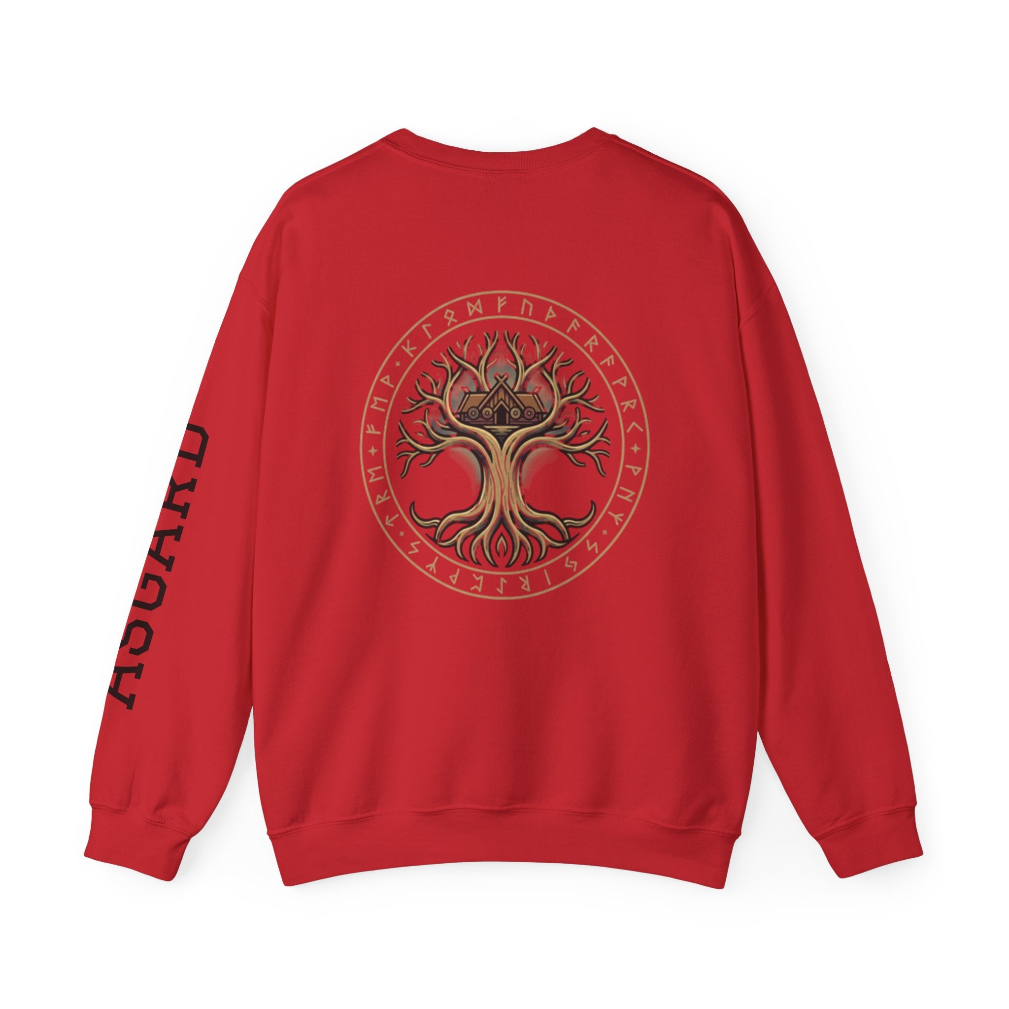 Asgard Crewneck Sweatshirt — Rune Circle Back Graphic
