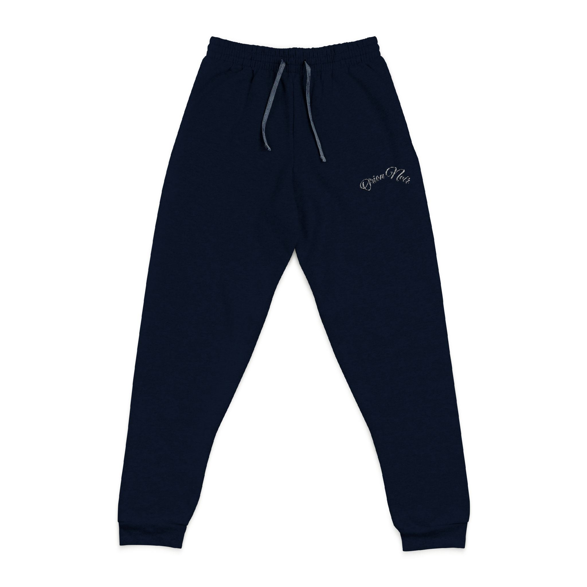Embroidered Script Joggers — Cozy Charcoal Sweatpants