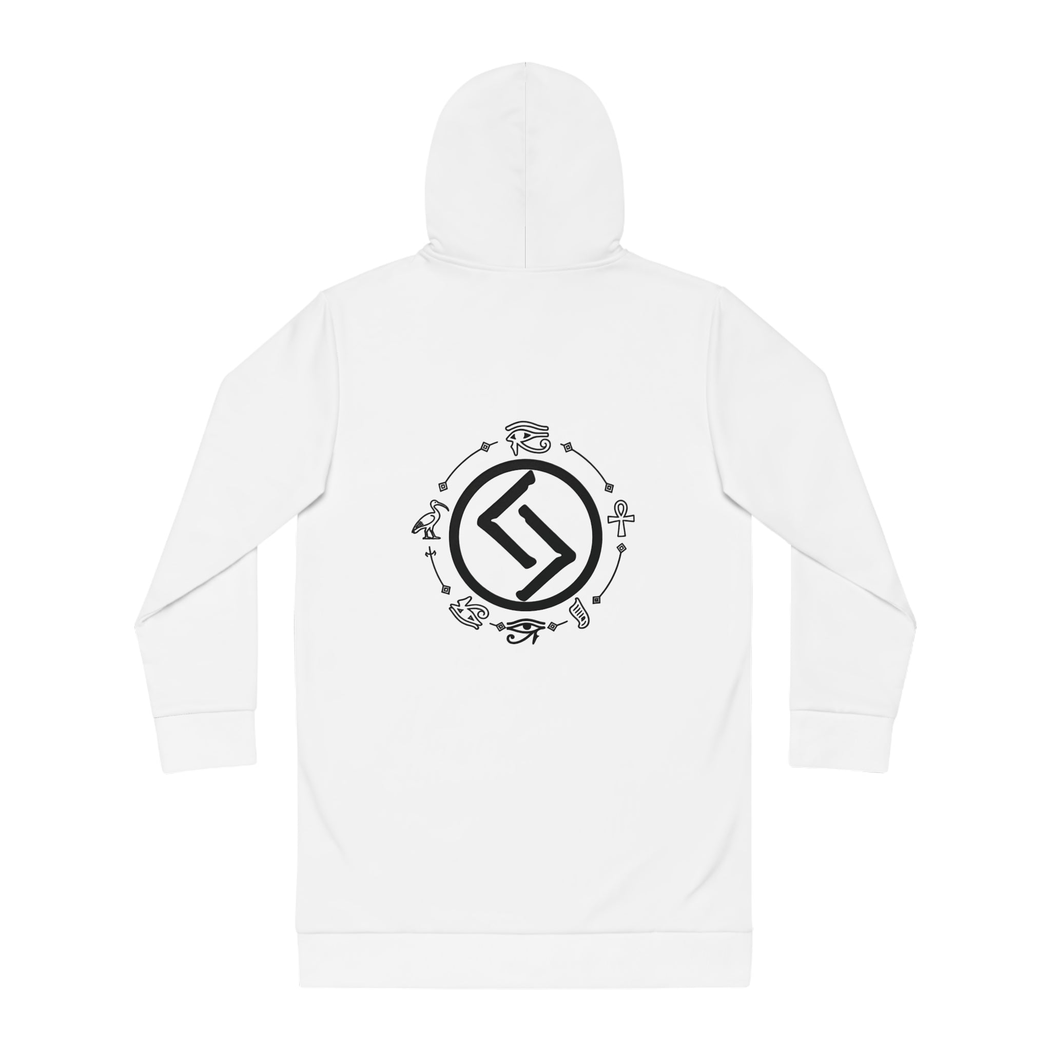 Hoodie Dress — "Beyond the Maps, Beneath the Stars, We Make Our Path" Graphic