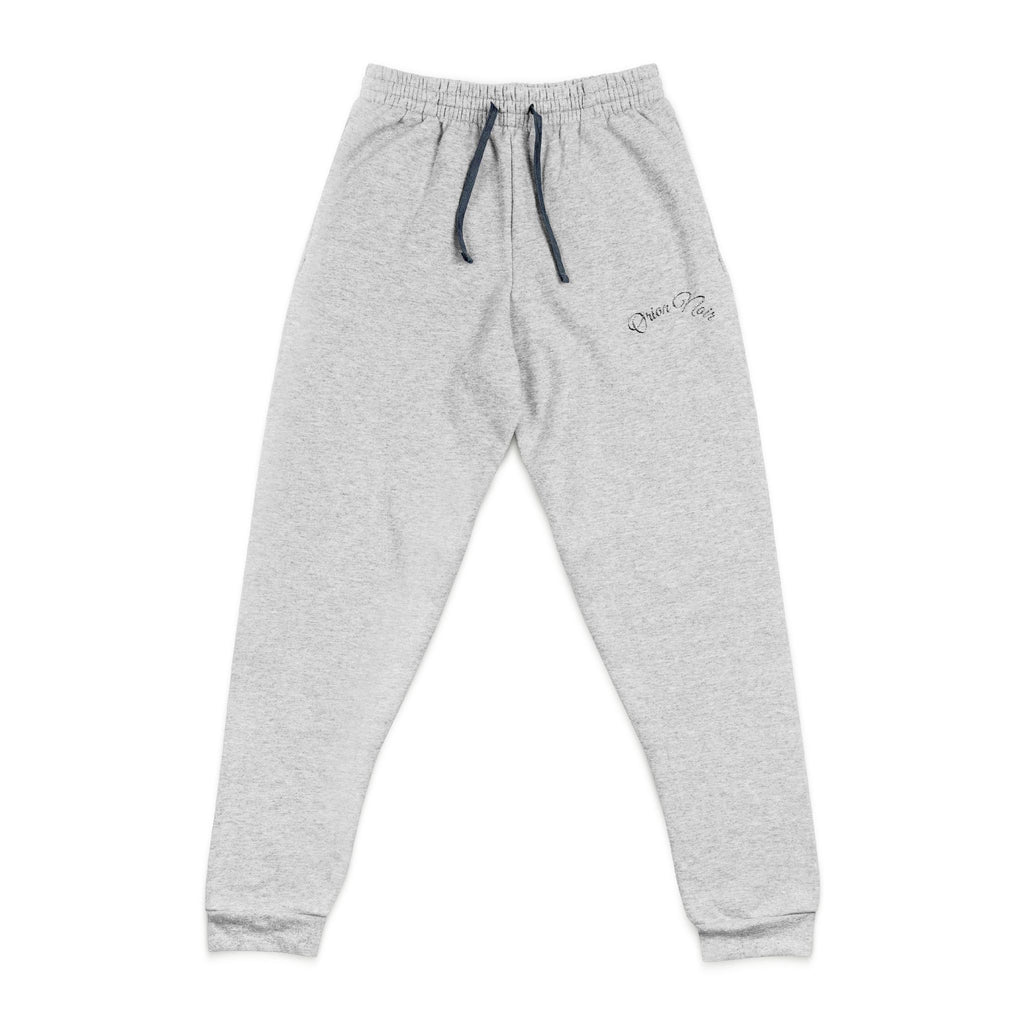 Embroidered Script Joggers — Cozy Charcoal Sweatpants