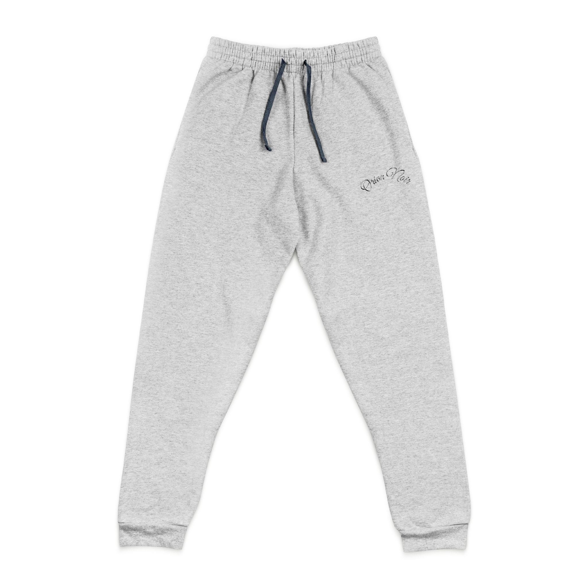 Embroidered Script Joggers — Cozy Charcoal Sweatpants